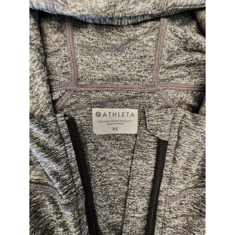 Athleta Women's Full Zip Jacket Yoga Stretch XS Gray Athleisure - Picture 5 of 7